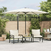 Ombrellone Giardino-Ombrello da Balcone con Palo in Acciaio Bianco 288x288x225 cm