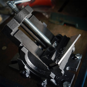 Morsa meccanica di precisione Larghezza ganasce 100 mm Orientabile verticalmente