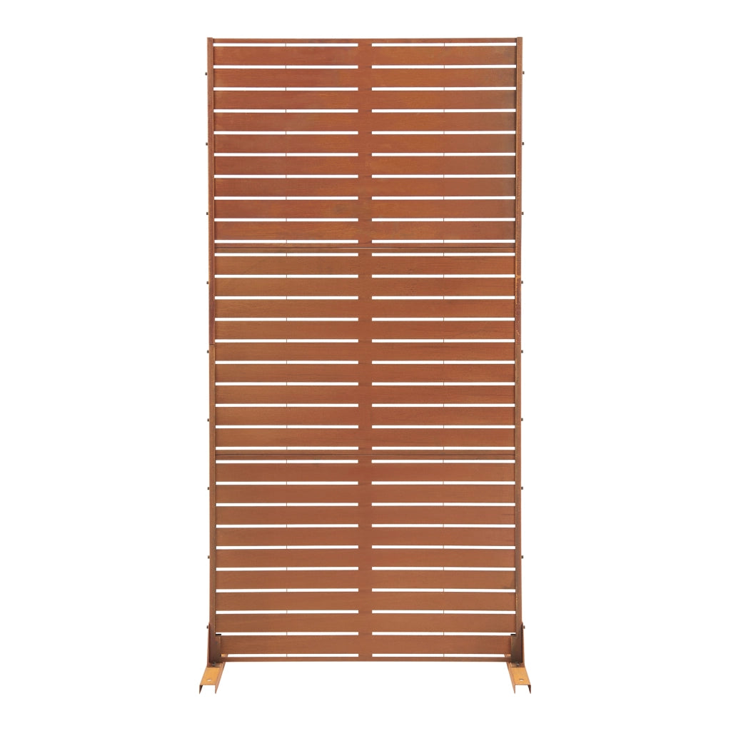 Pannello Divisorio Nodepp da Esterno in Acciaio Corten 180x90 cm Marrone Ossidato casa.pro