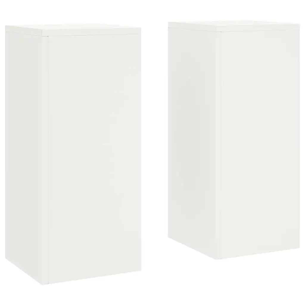 Supporto per piante 2 pcs Bianco 24 x 24 x 55 cm Acciaio 865814