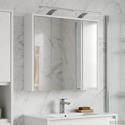 Mobiletto per specchio da bagno Bianco 63,5 x 16 x 62,5 cm