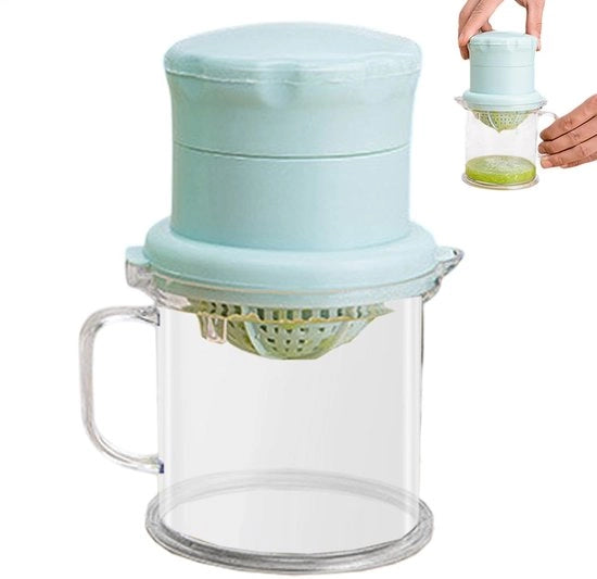 Macchina per spremere succo di agrumi manuale con coperchio e setaccio, Squeezer per agrumi, Spremifrutta portatile per casa, Cucina, Sala da pranzo, Squeezer per agrumi per estratto di succo di frutta.