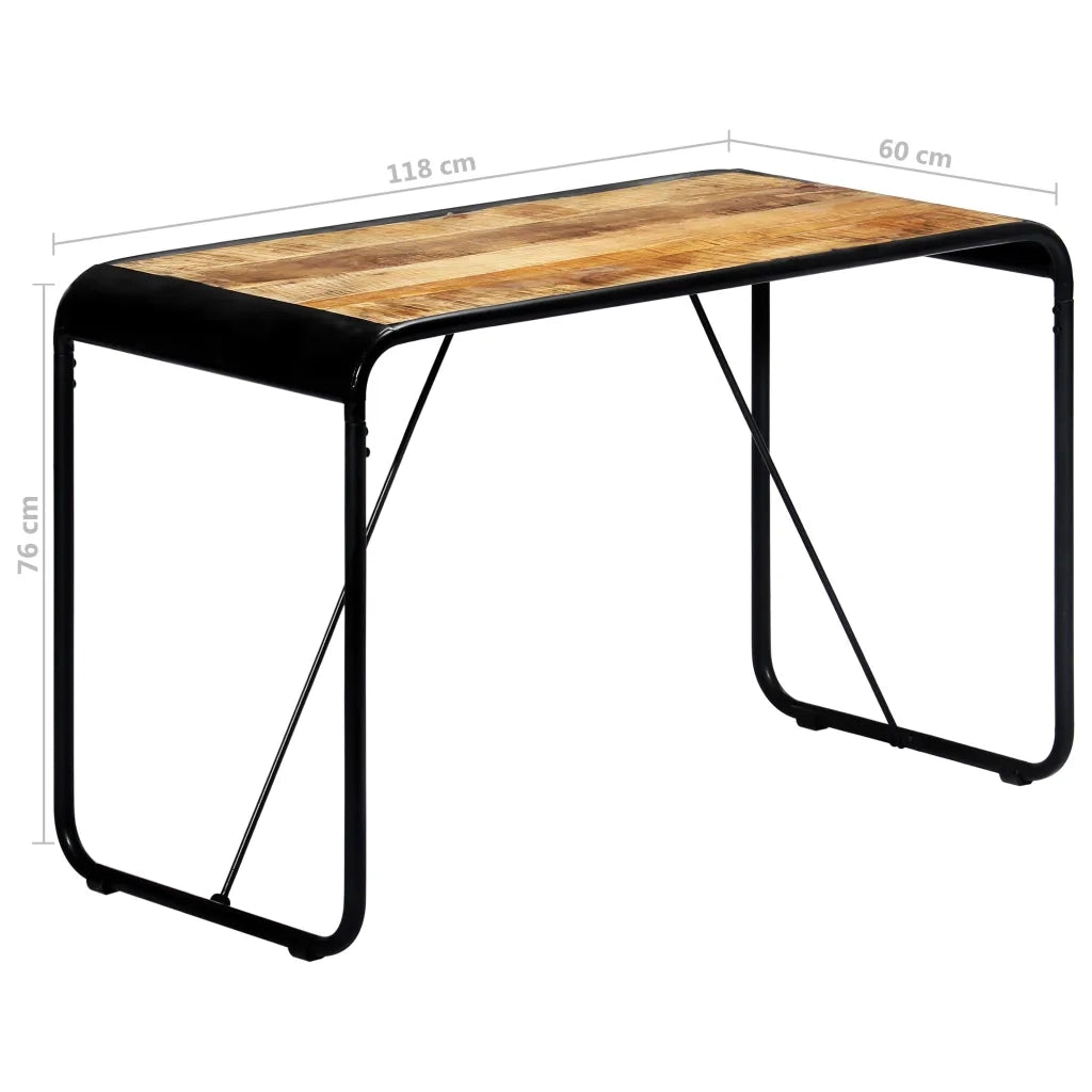 Tavolo da Pranzo 118x60x76 in Legno Massello di Mango Grezzo 247868