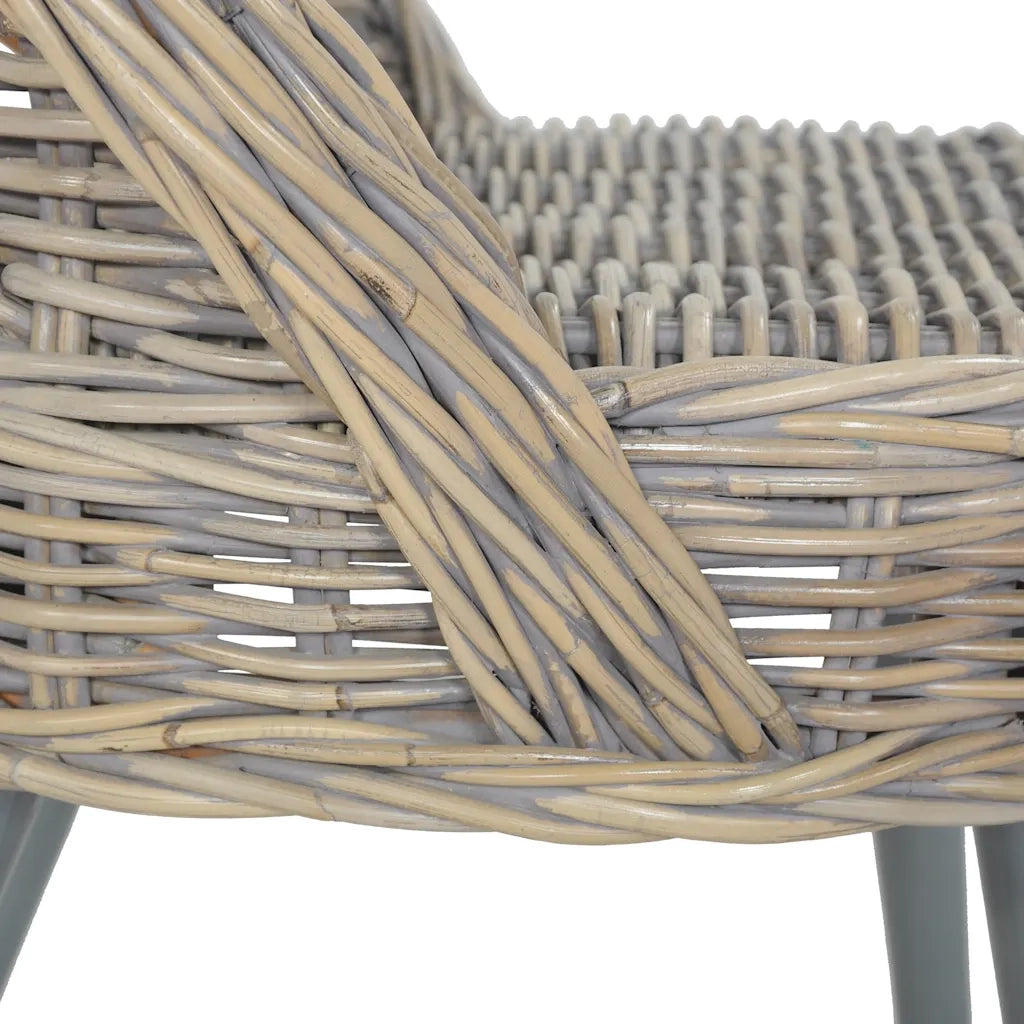 Poltrona in Rattan Kubu Grigia cod mxl 56612