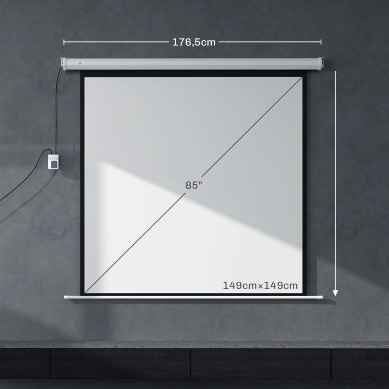 Schermo di proiezione motorizzato 85'' 1:1 4K bianco