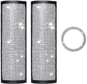 Accessori di decorazione per auto 2 pezzi - Decorazione interno - Materiale PU - Anello di avvio a forma di diamante - Aspetto accattivante - Accessori di arredamento per auto