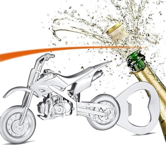 Flessa a motore per bicicletta - Design vintage - Regalo unico per l'anziano - Argento