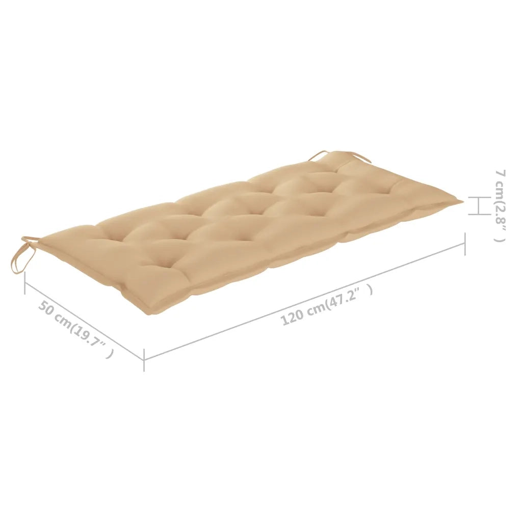 Panca da Giardino Pieghevole con Cuscino 118 cm in BambÃ¹ cod mxl 75642