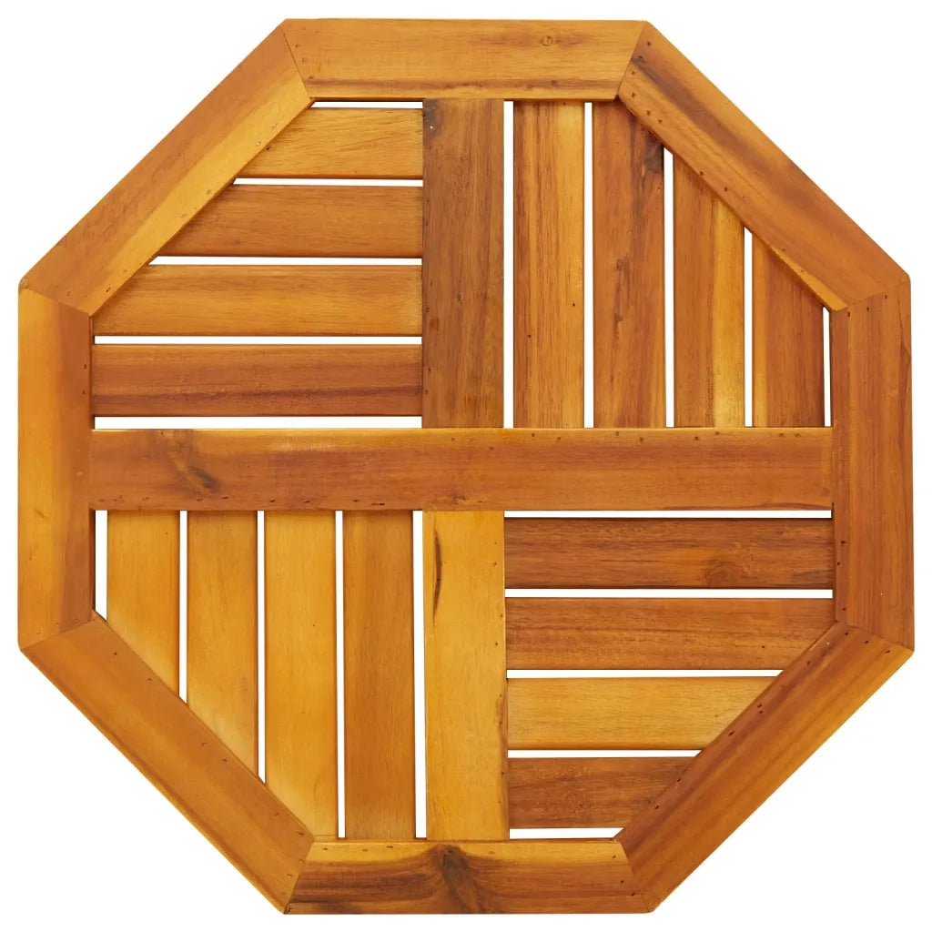 Piano per Tavolo 50x50x2 cm Ottagonale Legno Massello di Acacia