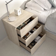 Sturgis, Comodino 3 Cassetti, 34x42x57h cm Marrone Rovere