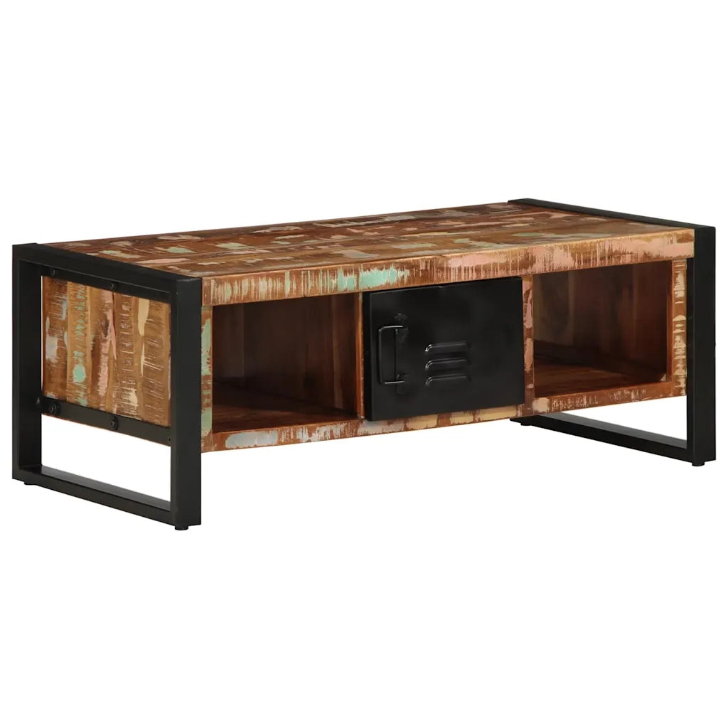 vidaXL Tavolino Salotto Multicolore 90x50x36cm Legno Massello Recupero