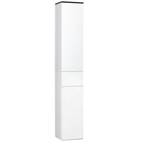 Mobile Bagno 2 Ante 1 Cassetto 30x28x180 cm in Legno Bianco