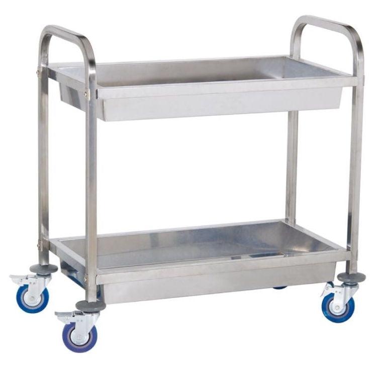 Carrello di servizio cucina professionale in acciaio inox 2 contenitori max 320 kg 3614114
