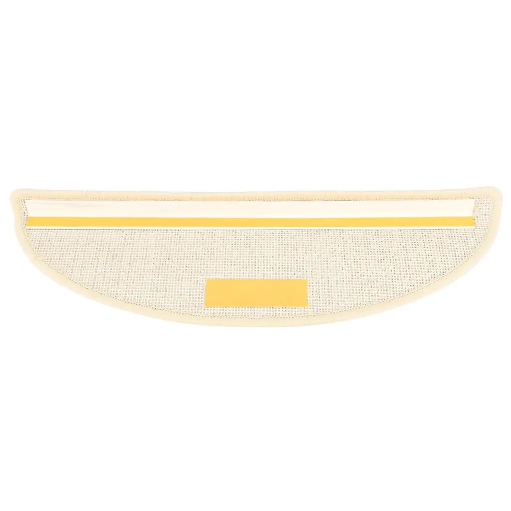 Tappetini per scale 15 pz 56x17x3 cm Bianco e Marrone Semicircolari 149852