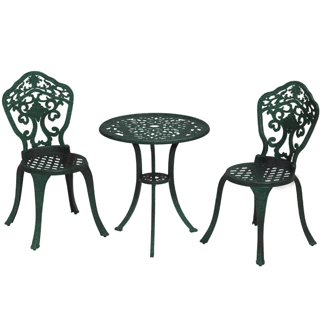 Set Bistrot Giardino 3 Pezzi ¨C Zephmum ¨C Aluminium Fer Forg¨¦ Grigio