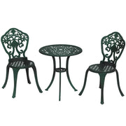 Set Bistrot Giardino 3 Pezzi ¨C Zephmum ¨C Aluminium Fer Forg¨¦ Grigio
