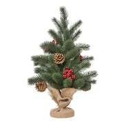 Albero di Natale Decorazione ¨C Zephmum ¨C Verde Rosso 50cm