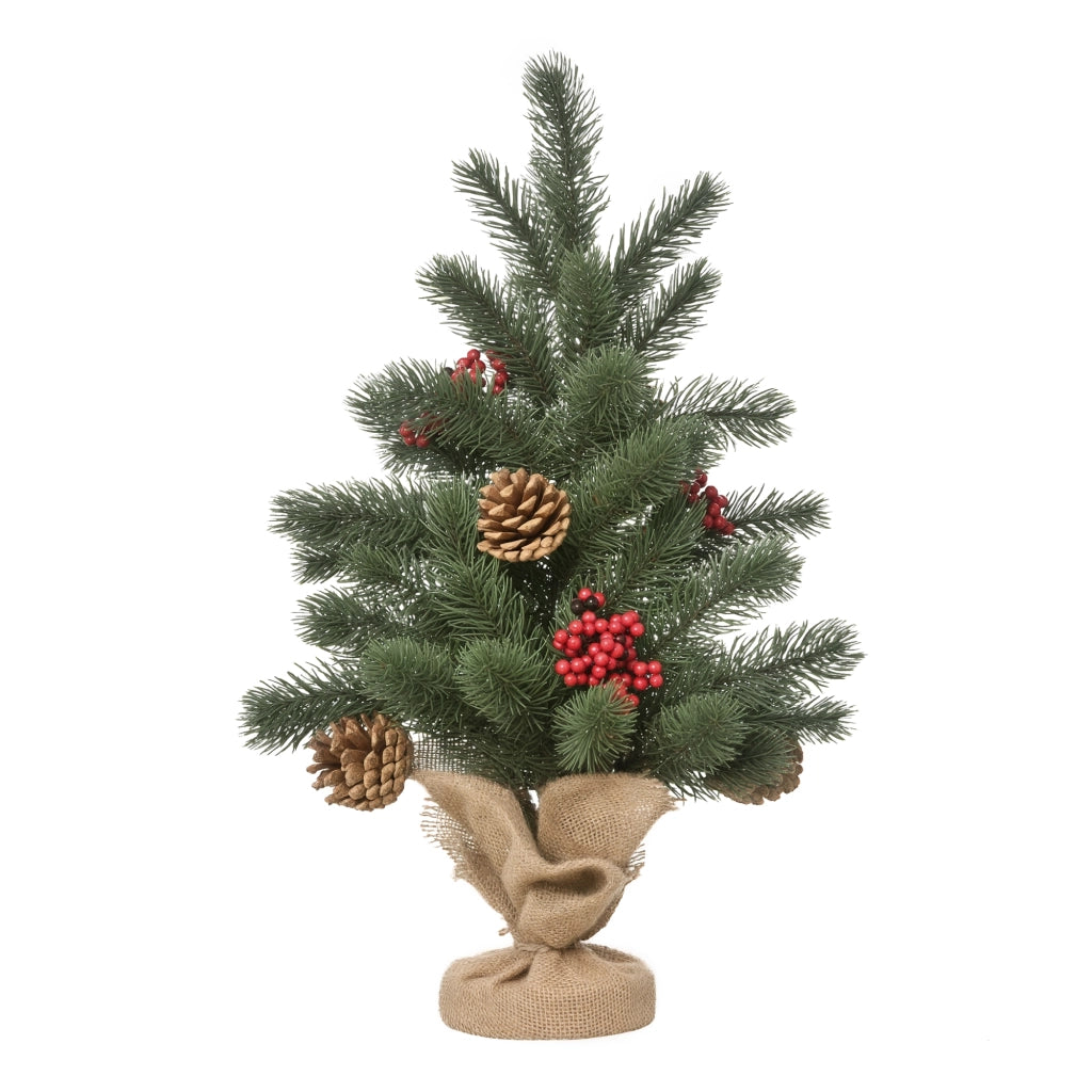 Albero di Natale Decorazione ¨C Zephmum ¨C Verde Rosso 50cm
