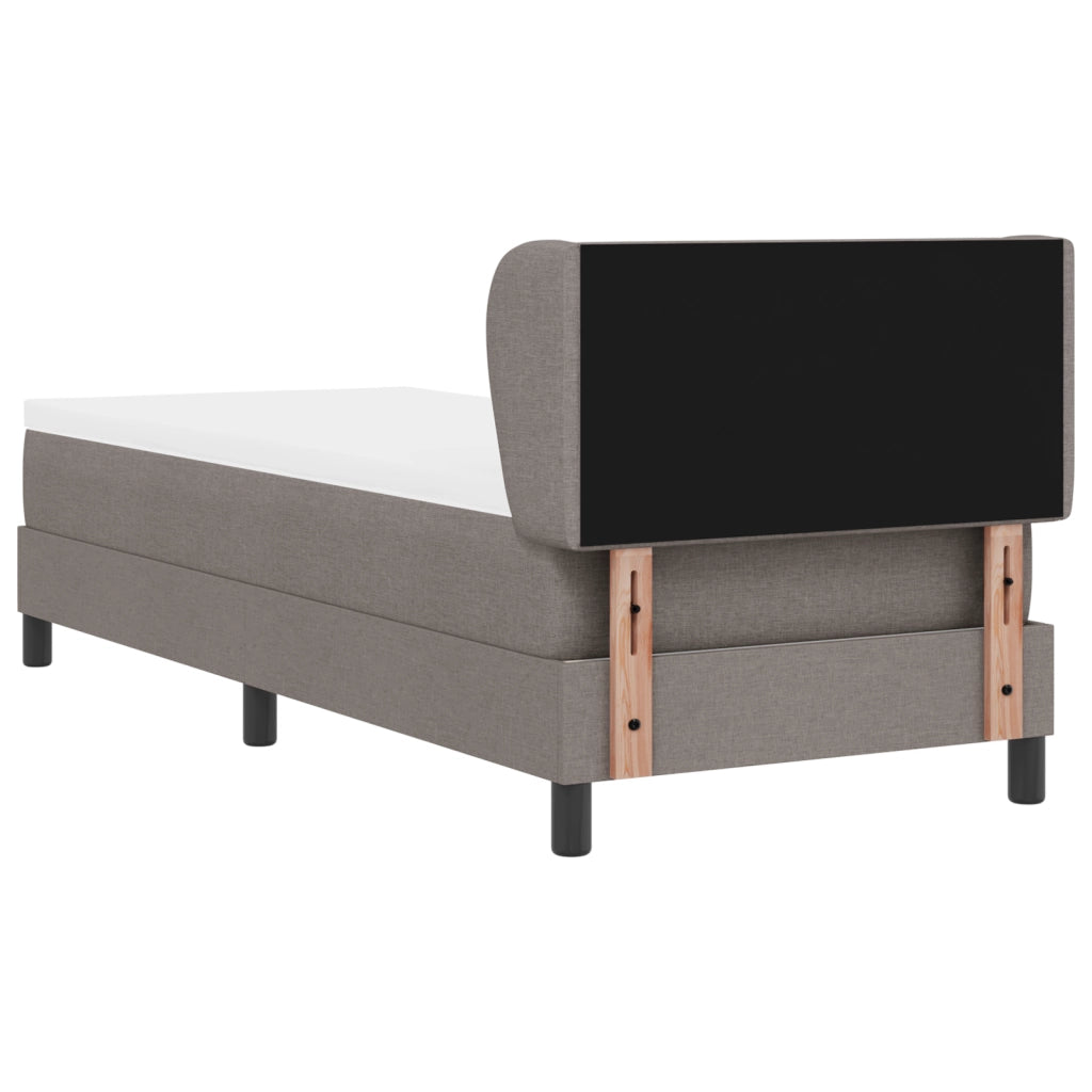 Letto Box Springs con Materasso Tortora 80x200 cm Tessuto