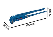 CHIAVE PER TUBI AD ANGOLO DI 90° LUNGA 420mm BOSCH PROFESSIONAL - 1600A02W3V