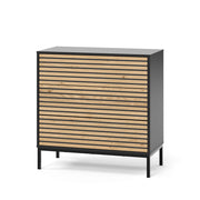 Vicco Cassettiera Nero/quercia 80 x 81.2 cm 2 cassetti