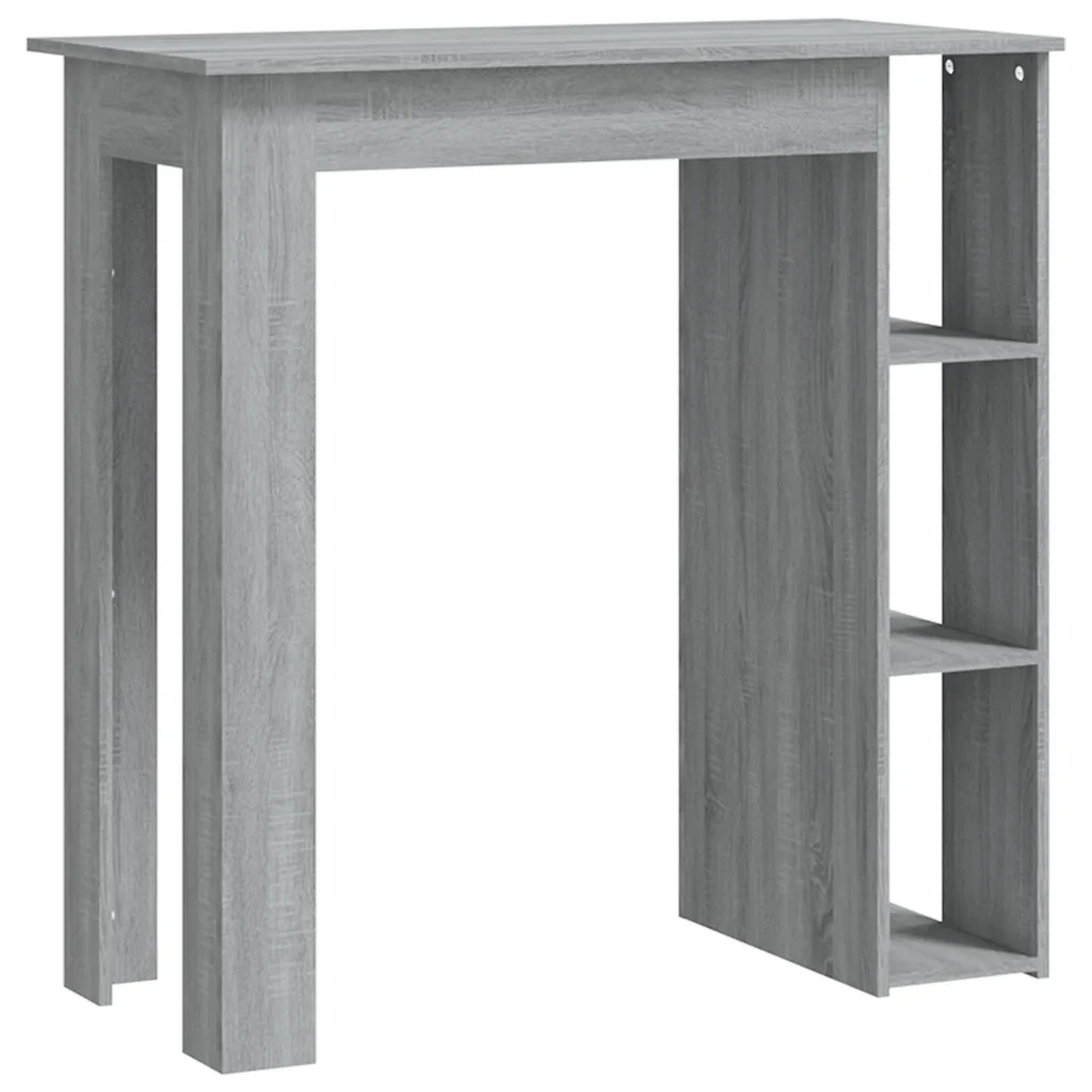 Tavolino da Bar con Ripiani Grigio Sonoma 102x50x103,5 cm 812964