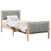 Letto singolo | Letto per adulti | Struttura del Letto Marrone e grigio chiaro 75 x 190 cm