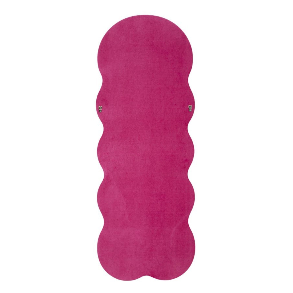 Specchio da parete Miki XL con cornice in velluto fucsia