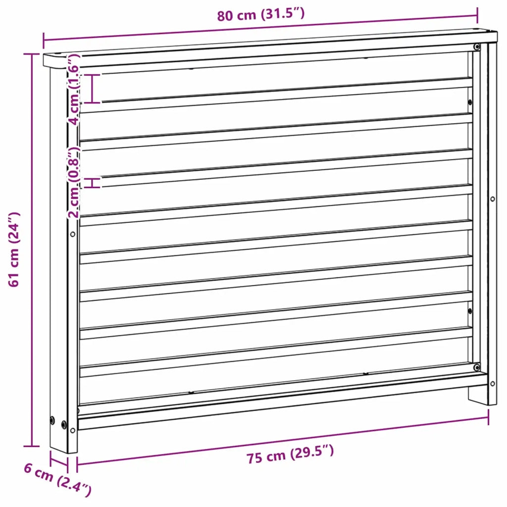 Modulo Braccioli 2 pz Bianco 80 x 6 x 61 cm 901595