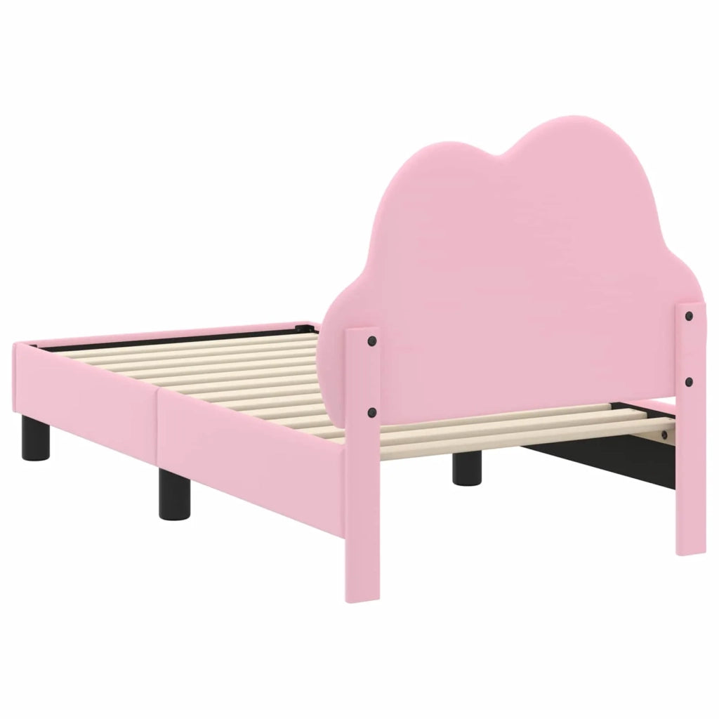 Struttura letto per bambini con testata-Giroletto per bambini Rosa 70 x 140 cm PU 590765