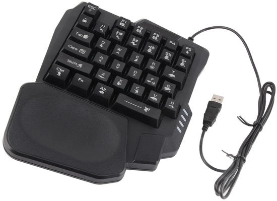 Tastiera da Gioco Disegno Ergonomico - Tastiera Mini - Impermeabile - Antiscivolo - Compatta - Ideale per il Giocatore
