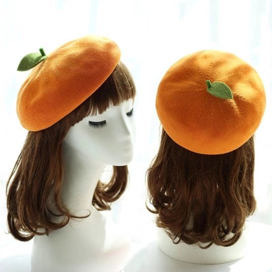 Cappello da pittore, carino piccolo cappello a foglia, cappello a forma di frutto