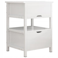 Comodino Bianco 45x38x55 cm Moderno e Funzionale