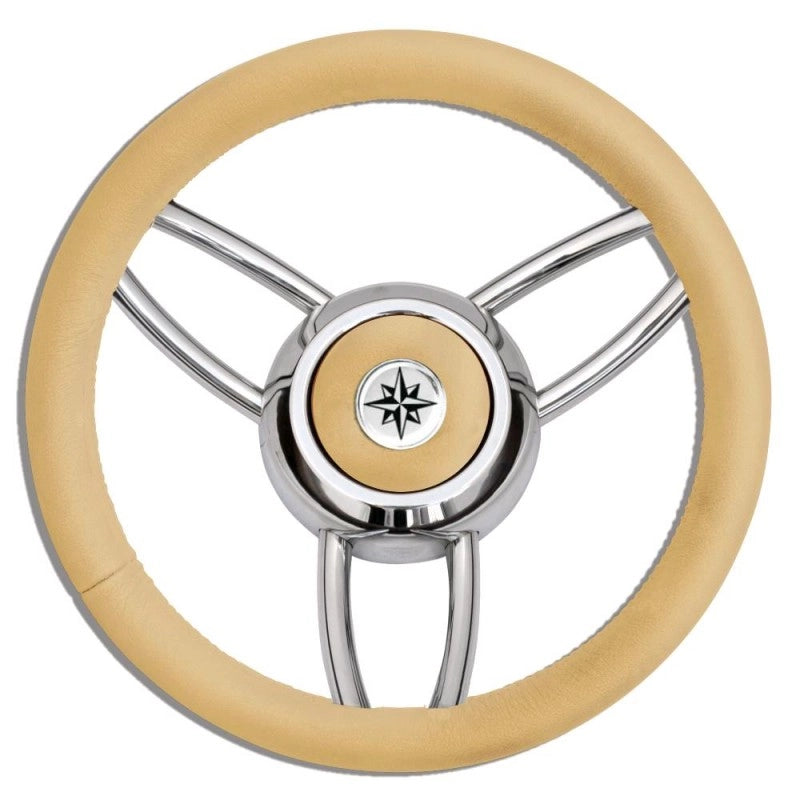 RUOTA TIMONE T26 BEIGE Ø MM.350