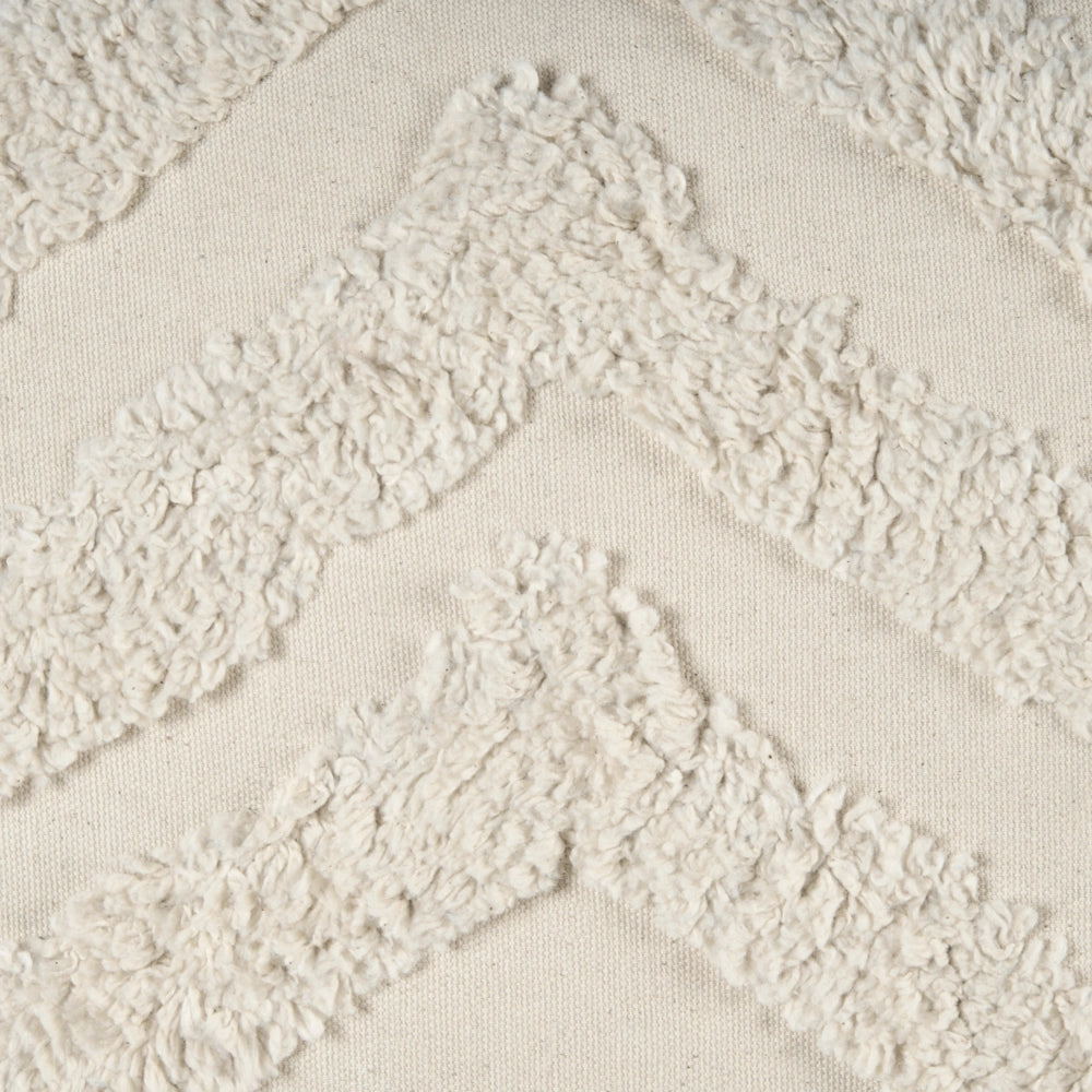 Set di 2 cuscini decorativi cotone beige 40 x 60 cm con nappe boho motivo geometrico pezzo di accento fatto a mano