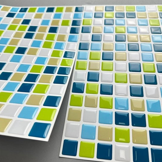 Decorazione per parete in vinile 3D 30x30 cm - Autoadesivo - Impermeabile - Decorazione per cucina e bagno