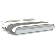 Letto matrimoniale | Letto per adulti | Giroletto con Luci LED Bianco 180x200 cm in Legno Multistrato