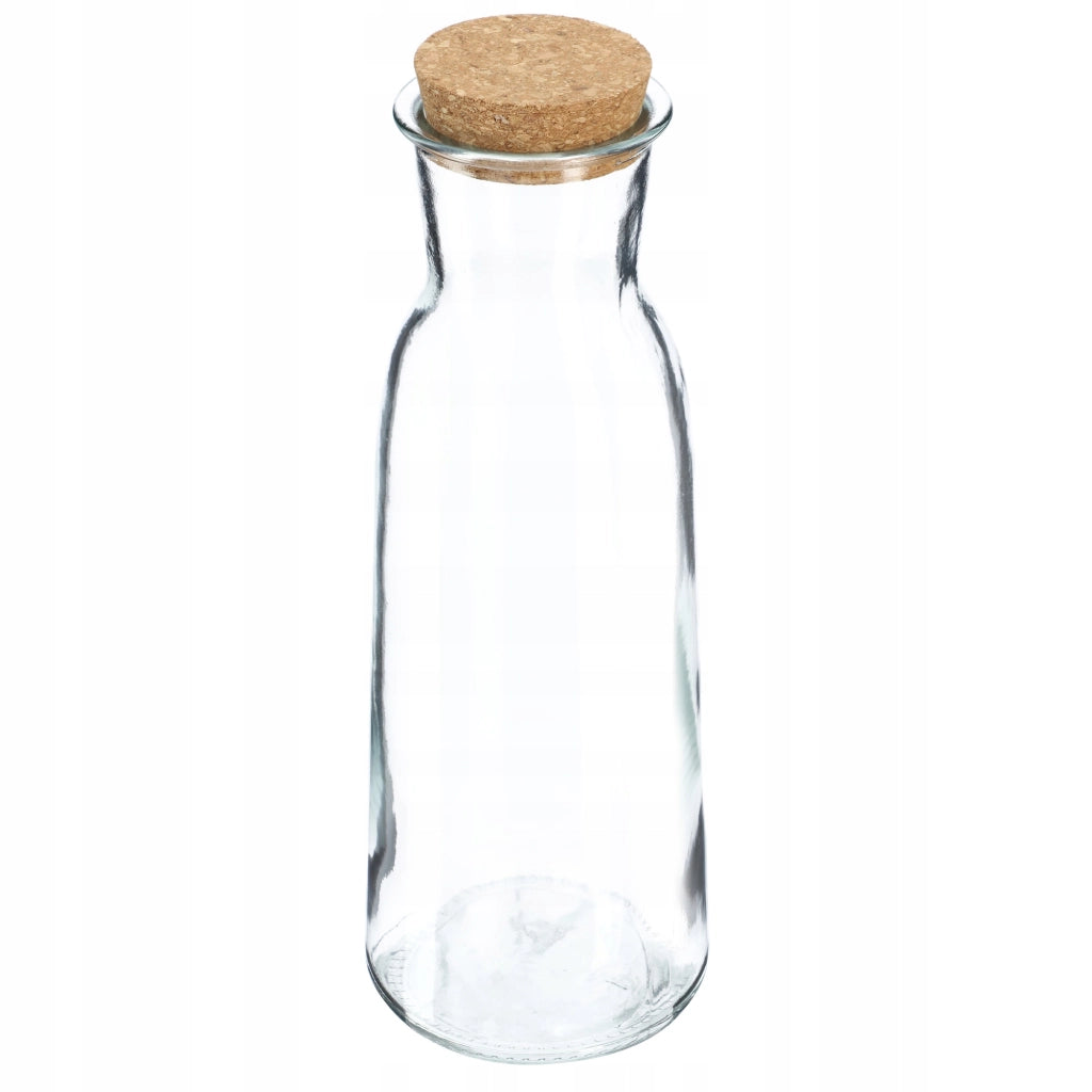 Caraffa in vetro KADAX da 1000 ml (1 litro) per acqua, vino e altre bevande, con tappo.