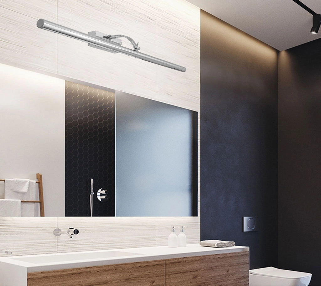 Lampada Da Parete Da Bagno Led Sopra Specchio 9w 70cm APP366-1W Cromo