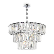 Maytoni Lampadario contemporaneo Puntes 18 luci E14 cromo metallo cristallo