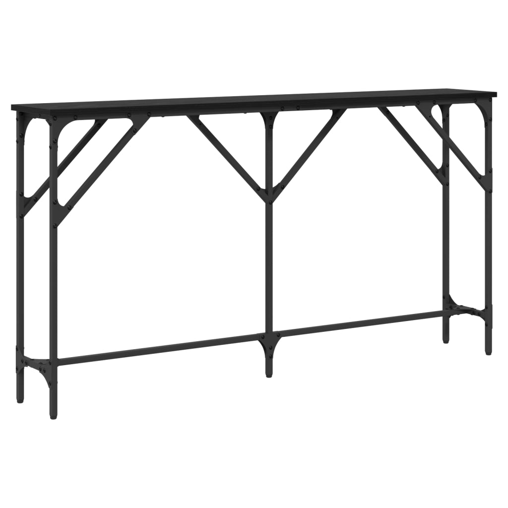 Tavolo da Consolle Rovere Nero 140x23x75 cm Legno Ingegnerizzato