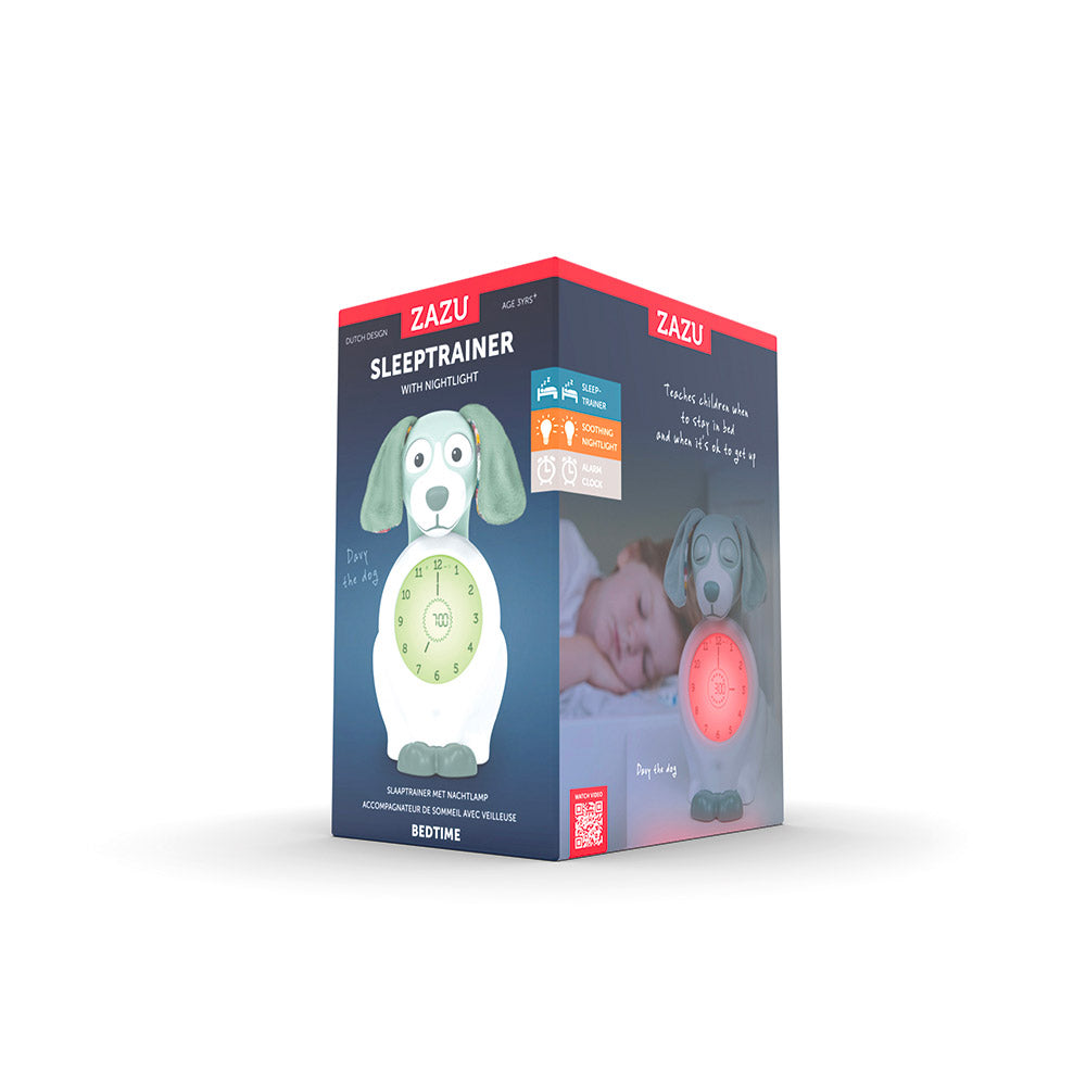 Orologio Cagnolino Multifunzione 11x20x13 cm con Sveglia Bianco/Verde