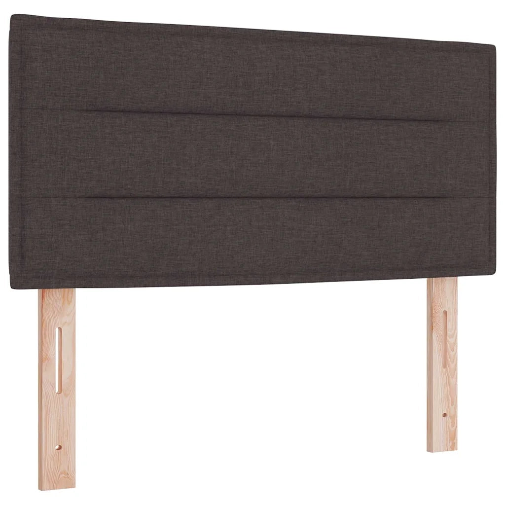 Letto a molle con materasso Marrone Scuro 90 x 200 cm Tessuto 3342103