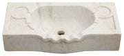 Biscottini Lavandino smerlato in marmo bianco L60xPR30xH14 cm Vasca smerlata realizzata