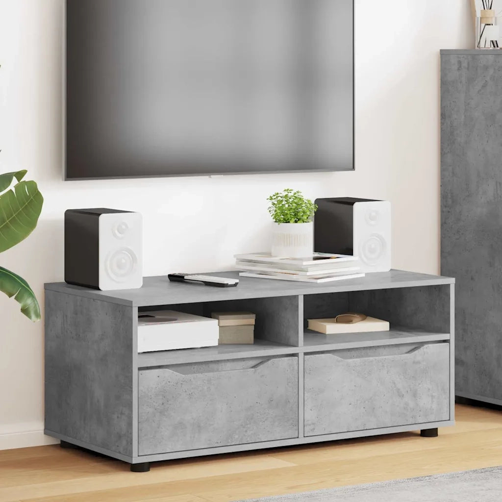 Mobile TV Grigio cemento 100 x 48 x 43 cm Legno multistrato 888930