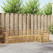 Set di divani da esterno 5 pcs Bianco 249 x 130,5 x 73 cm 3391834