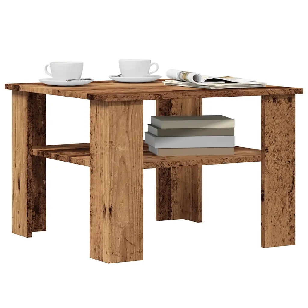 Tavolino da Salotto Legno Vecchio 60x60x42 cm Legno Multistrato 855794