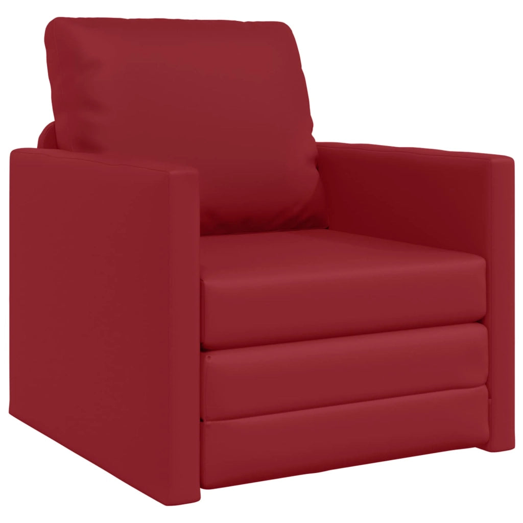 Divano letto 60cm Rosso Vino Pelle Artificiale 4106633