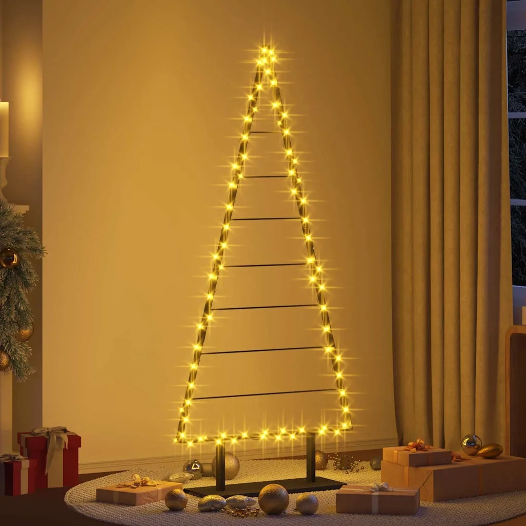 Albero di Natale in metallo con supporto Nero 180 cm Acciaio 42019173