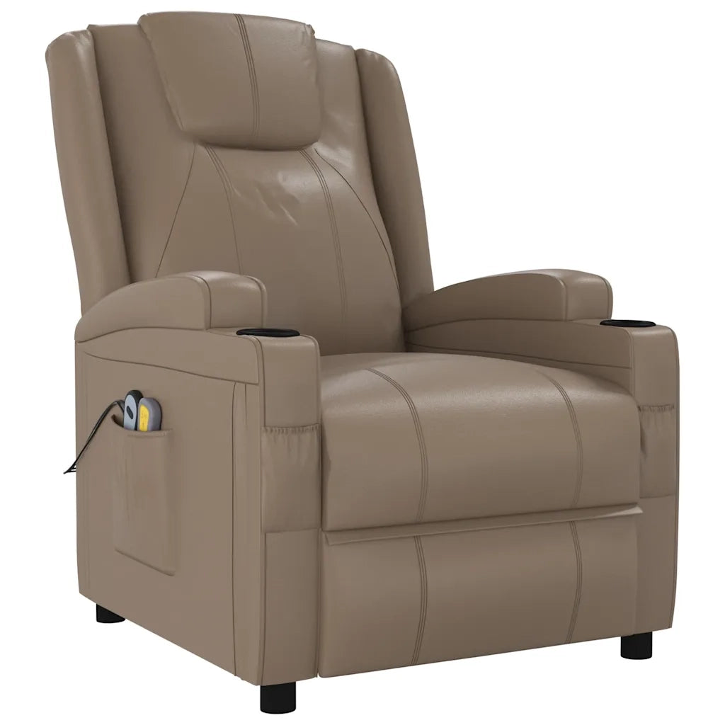 Poltrona Massaggio Elettrica Cappuccino Similpelle 3073801